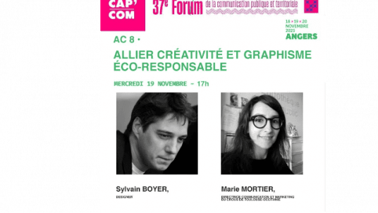 Conférence "Allier créativité et graphisme éco-responsable" au 37e Forum Cap'Com